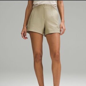 lululemon athletica High Waist Cream Shorts